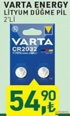 VARTA CR2032 LİTYUM DÜĞME PİL 2'Lİ fiyat ve kampanya bilgisi